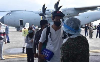 19 warga Sabah dan Sarawak dihantar pulang naik pesawat TUDM dari Semenanjung